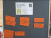 Foto der Pinwand mit den gesammelten Ergebnissen der Gruppenarbeit im Rahmen des World Cafes zur 2. Fragestellung