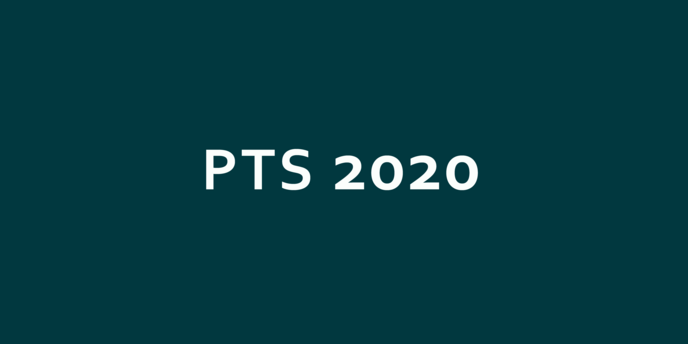 Vorschaubild zum Themenschwerpunkt "PTS 2020". Zeigt die Überschrift "PTS 2020" auf farbigem Hintergrund.